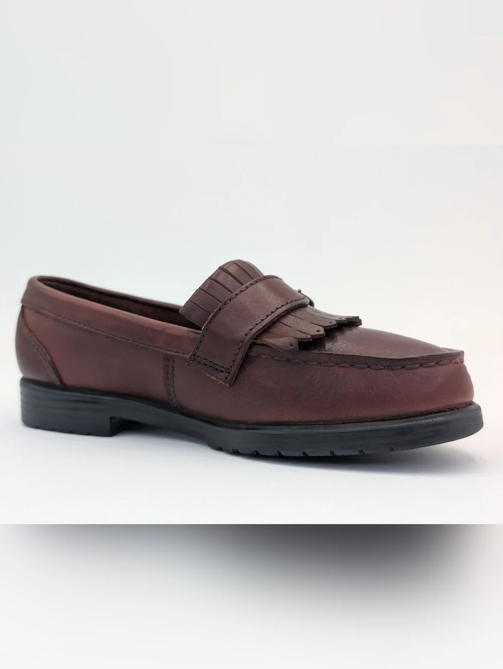 Eastland Women Sz 6M Rare Vintage Burgundy Cordovan Leather Kiltie Tassel Loafer